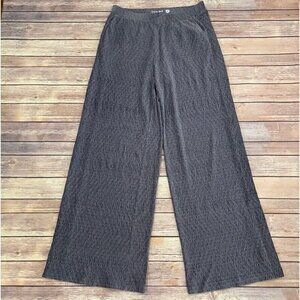 Betabrand Petite Wide Leg Textured Velour Pants Pockets